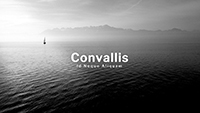 Convallis presentation thumbnail featuring a boat floating in the sea with mountain background